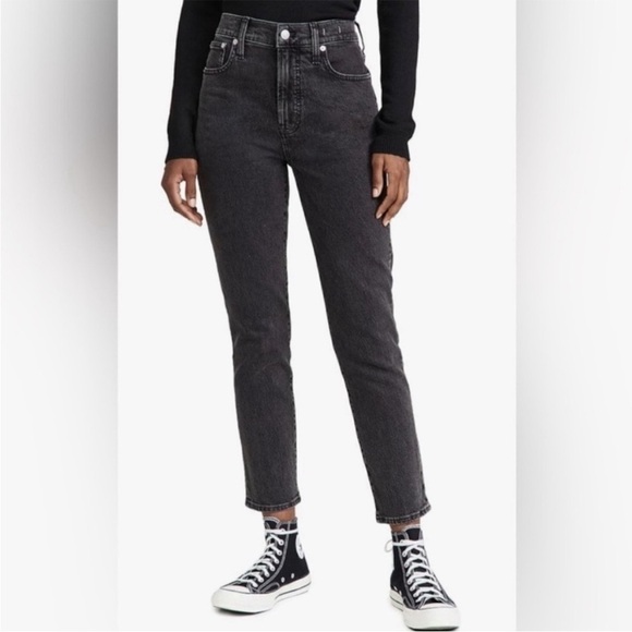 MADEWELL The Perfect Vintage Jean Washed Black Size 26 - Picture 1 of 8